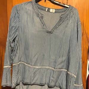Blue Striped Women's Top
